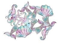 Dekoracja dwustronna Syrenka, 12 szt.