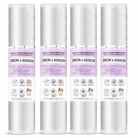 Zestaw 4x FOLIA Rękaw do ZGRZEWARKI Pakowarki moletowana ROLKA 28x600cm