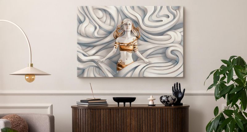 Obraz Do Salonu Abstrakcja 3D Grecka MEDUZA Bogini Kobieta 90cm x 60cm zdjęcie 2