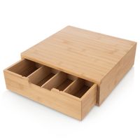 Organizer na Kapsułki do Kawy Pudełko Pojemnik Bambusowy Szuflada Podstawka