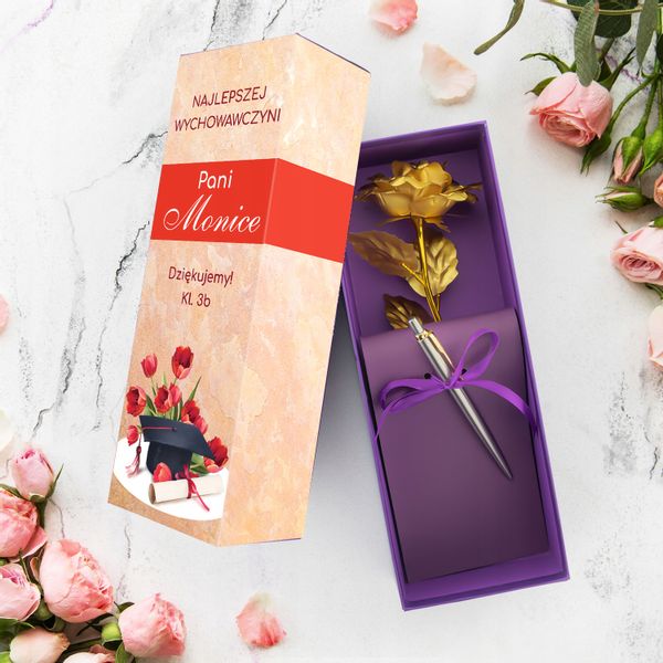 Długopis PARKER ZŁOTA RÓŻA +GRAWER dla nauczyciela zdjęcie 2