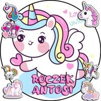 OPŁATEK NA TORT 20CM - JEDNOROŻEC UNICORN + IMIĘ + GRATIS! 15CM 18CM