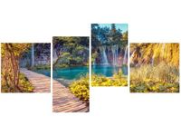 140CM 70 OBRAZ JEZIORO PLITVICE JESIENIĄ ŚCIENNY