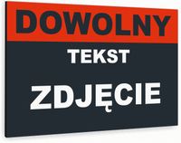 Tabliczka znak informacyjny 30x20 Antracyt DOWOLNY TEKST Dibond NADRUK UV