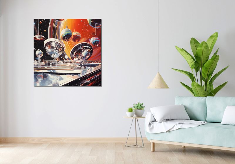 Obraz 90x90cm Orkiestra Sfer zdjęcie 2