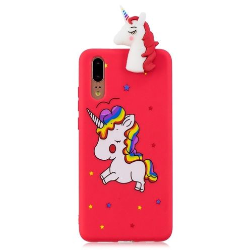 Etui 3D Huawei P20 Czerwony Jednorożec na Arena.pl