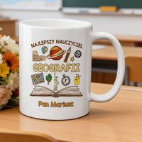 Kubek z imieniem dla nauczycielki / nauczyciela geografii