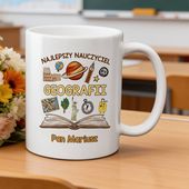 Kubek z imieniem dla nauczycielki / nauczyciela geografii