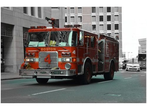 120CM 80CM OBRAZ ŚCIENNY BOSTOŃSKI WÓZ STRAŻACKI BRETT LEVIN na Arena.pl