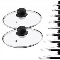 Pokrywka Szklana 18cm Do Patelni Garnka Pokrywa 2x