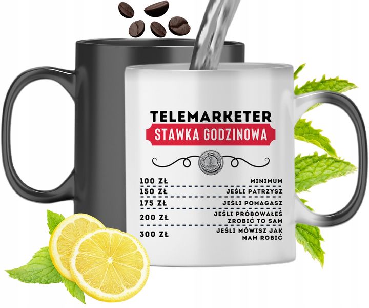 Dla Telemarketera Kubek Magiczny Na Prezent Z Nadrukiem Ze Zdjęciem zdjęcie 1