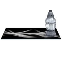 SZKLANA PODSTAWKA POD ZNICZE z dedykacją 60x20cm Dym 116c