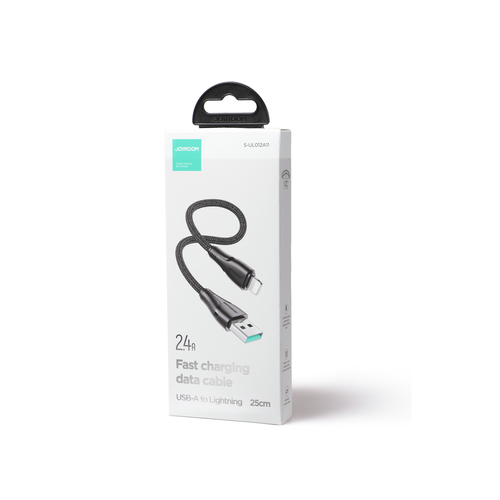kabel przewód do iphone usb - lightning 2.4a 0.25m czarny na Arena.pl
