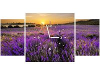 80X40CM ZEGAR POLE LAWENDY OBRAZ