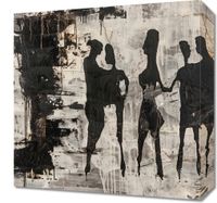 Obraz 40x40cm Szarzy Ludzie