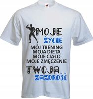 ŚMIESZNA Koszulka z nadrukiem na siłownię faceta