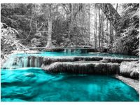 50X70CM WODOSPAD OBRAZ POKOJU DREWNINE