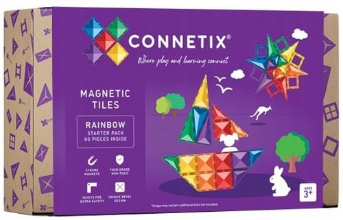 CONNETIX KLOCKI MAGNETYCZNE RAINBOW STARTER PACK 60 SZT na Arena.pl