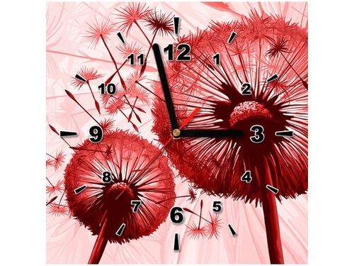 30CM 30CM ZEGAR ŚCIENNY OBRAZ DMUCHAWCE CZERWIENI DRUK PŁÓTNO na Arena.pl