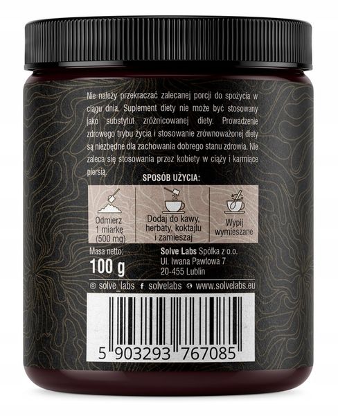 SolveLabs Lion's Mane Soplówka Jeżowata 10:1 100g zdjęcie 4