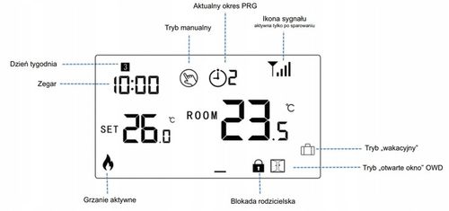 Regulator temperatury termostat radiowy WT-20 WIFI BEZPRZEWODOWY na Arena.pl
