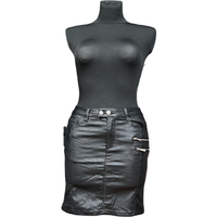 Spódnica Midi Czarna Wygodna Stylowa Damska Rozkloszowana Rozmiar 36