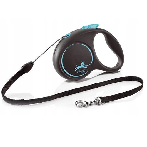 Smycz automatyczna Black Design Flexi linka 5 m niebieska S na Arena.pl