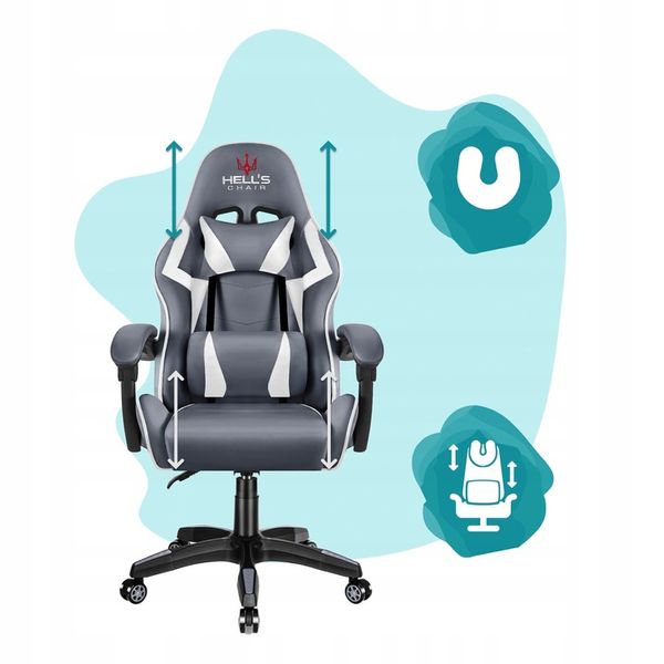 FOTEL GAMINGOWY DLA GRACZA BIUROWY HELL'S zdjęcie 11