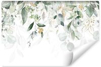 Fototapeta Ścienna Akwarelowe LIŚCIE Eukaliptusa Rośliny Natura 135cm x 90cm