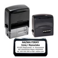 Pieczątka firmowa Wagraf B3s do 6 linii tekstu 12-kolorów obudowy