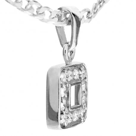 SREBRNY KOMPLET KWADRATY Z CYRKONIAMI SREBRO PRÓBY 925 zdjęcie 5