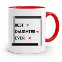 Kubek Czerwony Dla Córki Best Daughter Ever Z Nadrukiem Ze Zdjęciem