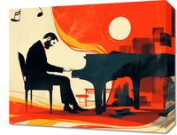 Obraz 50x40cm Pianista
