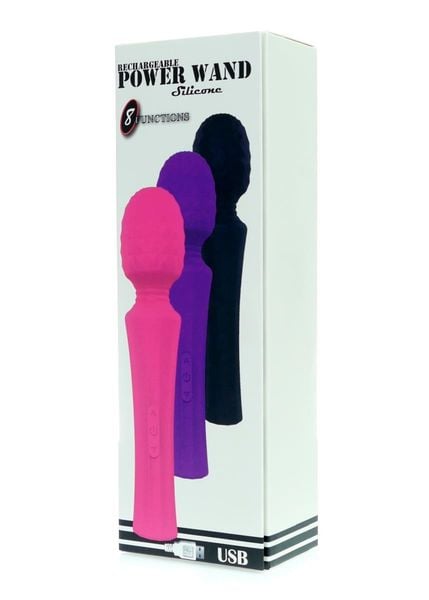 Stymulator-Rechargeable Power Wand - Purple zdjęcie 5