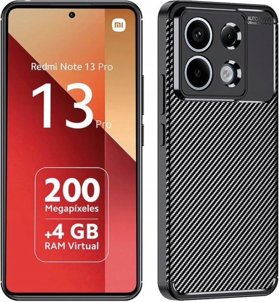 Etui ULTIMATE CARBON CASE PANCERNE do Xiaomi Redmi Note 13 PRO 4G + SZKŁO zdjęcie 2