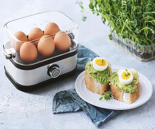 JAJOWAR AUTOMAT DO GOTOWANIA JAJEK OMLETU 6 JAJEK 200W ZESTAW Z MIARKĄ na Arena.pl