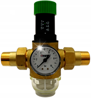 REDUKTOR REGULATOR CIŚNIENIA WODY 1/2" CALA Z MANOMETREM I FILTREM SOLIDNY