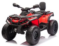 Quad Na Akumulator Can-Am Licencja 4x200W 24V Ekoskóra Koła Eva Czerwony