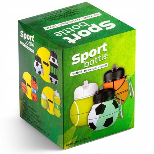 SKŁADANY BIDON PIŁKA do KOSZYKÓWKI BUTELKA 550 ml z KARABIŃCZYKIEM silikon na Arena.pl
