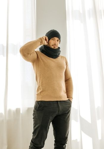 Betlewski Ciepły komin męski zimowy komfortowy wygodny materiał modny na Arena.pl