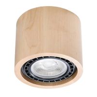 Spot sufitowy drewniany okrągły 14 cm 1xGU10 10W BASIC Sollux Lighting