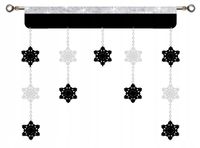 Firana świąteczna ŚNIEŻYNKI ekran z ażurami GLAMUR Boże Narodzenie 150 cm