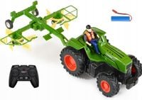 TRAKTOR ZDALNIE STEROWANY CIĄGNIK RC Z ZGRABIARKĄ + AKUMULATOR