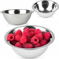 MISKA STAL NIERDZEWNA 24CM 2L NA OWOCE WARZYWA DO GOTOWANIA CIASTA SAŁATEK