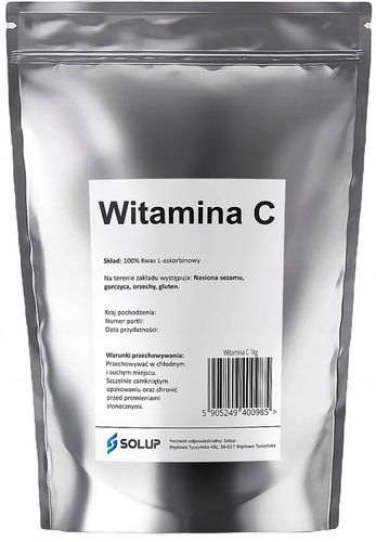Witamina C 100% Kwas L-askorbinowy proszek 1kg na Arena.pl