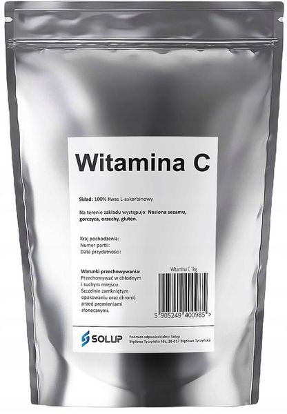 Witamina C 100% Kwas L-askorbinowy proszek 1kg zdjęcie 2