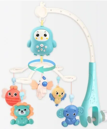 KARUZELKA KARUZELA MUZYCZNA DLA DZIECI SÓWKA DO ŁÓŻECZKA POZYTYWKA Z PILOT na Arena.pl