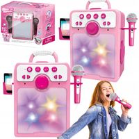 Zestaw Do Śpiewania Karaoke Mikrofon Efekty Świetlne Wgrane Utwory