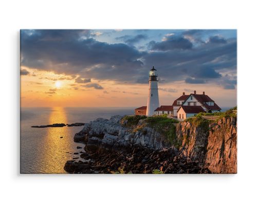 Obraz Na Płótnie Do Salonu Sypialni Latarnia Morska Pejzaż 40cm x 30cm na Arena.pl