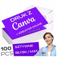 Wizytówki online dwustronne 100 kreator grube mat błysk wizualizacja gratis